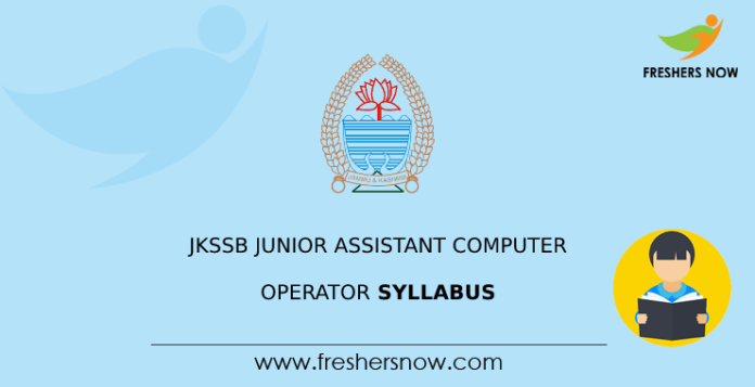 JKSSB Junior Assistant Computer Operator Syllabus