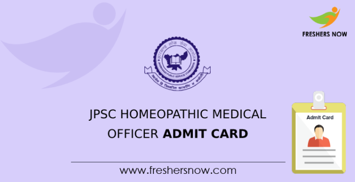 JPSC Homeopathic Medical Officer Admit Card