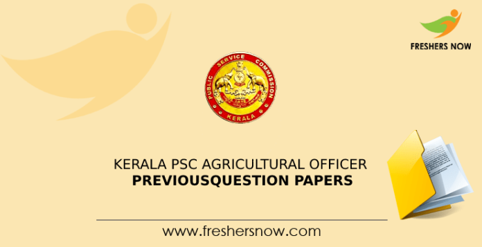 Kerala PSC Agricultural Officer Previous Question Papers