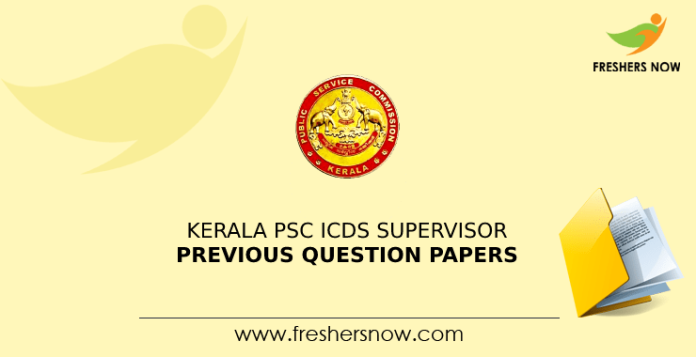 Kerala PSC ICDS Supervisor Previous Question Papers