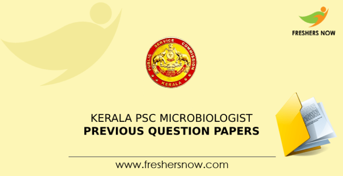 Kerala PSC MicroBiologist Previous Question Papers
