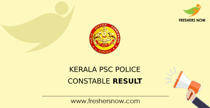 Kerala PSC Police Constable Result