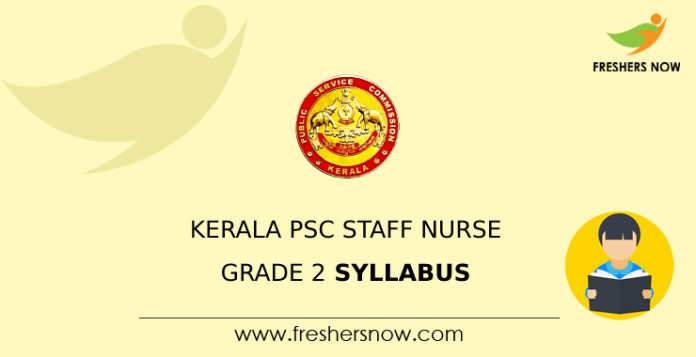 Kerala PSC Staff Nurse Grade 2 Syllabus