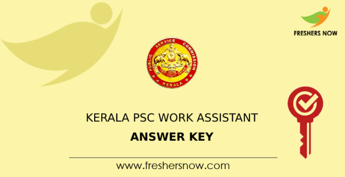 Kerala PSC Work Assistant Answer Key