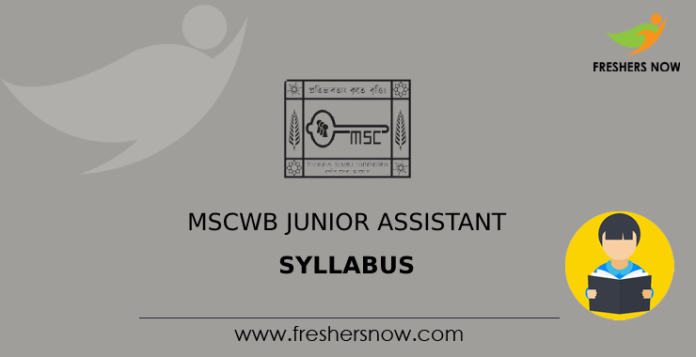 MSCWB Junior Assistant Syllabus