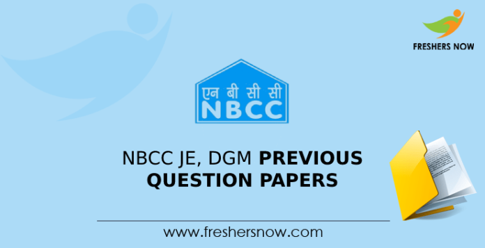 NBCC JE, DGM Previous Question Papers