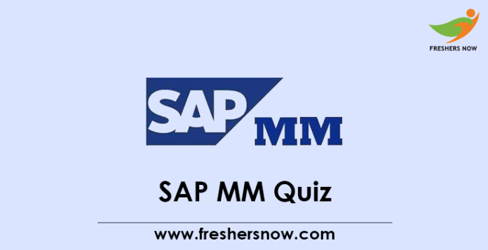 SAP MM Quiz