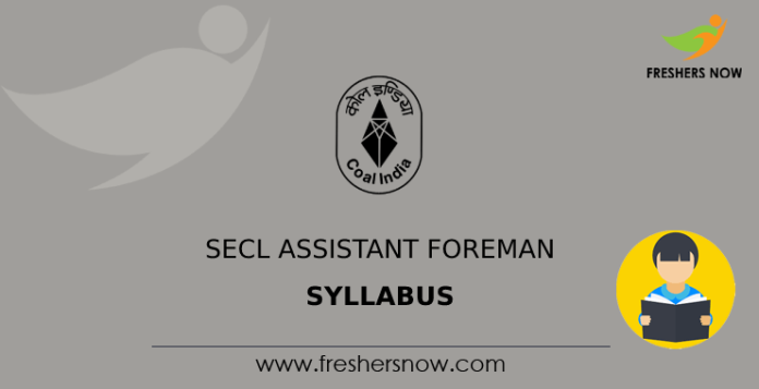 SECL Assistant Foreman Syllabus