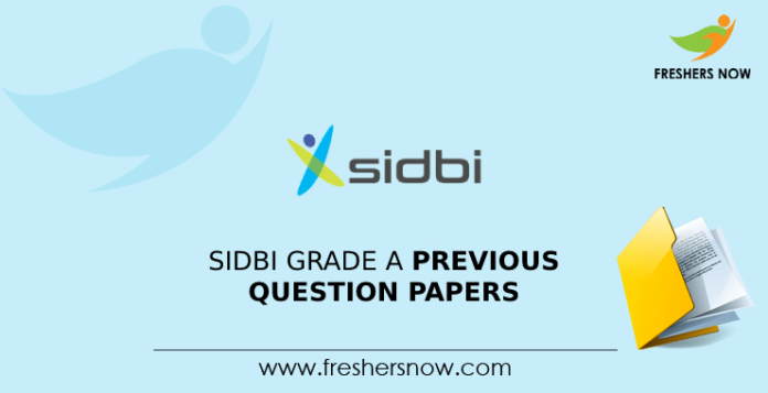 SIDBI Grade A Previous Question Papers