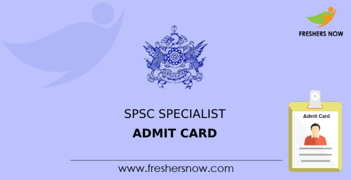 SPSC Specialist Admit Card