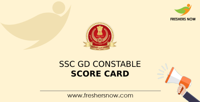 SSC GD Constable Score Card