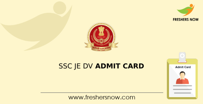 SSC JE DV Admit Card