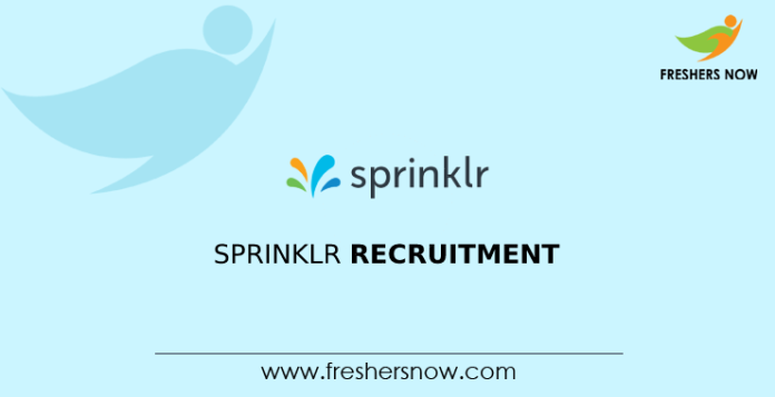 Sprinklr Recruitment