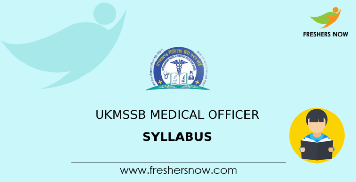 UKMSSB Medical Officer Syllabus