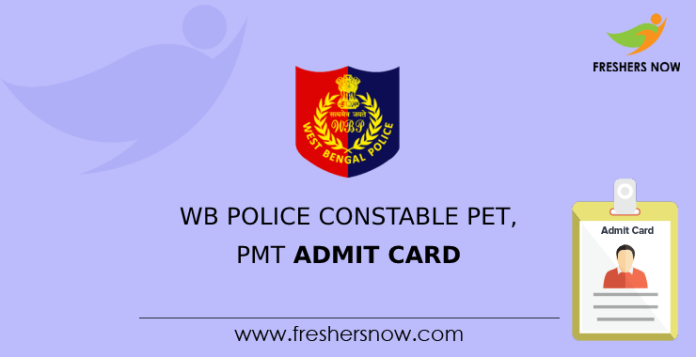 WB Police Constable PET, PMT Admit Card