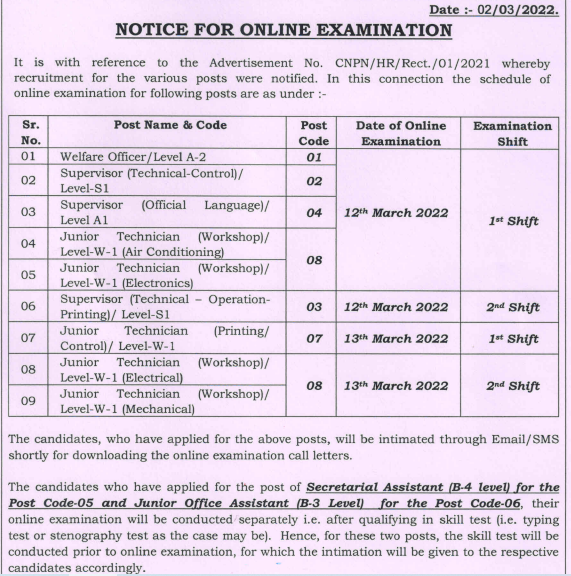 cnp nashik exam dates