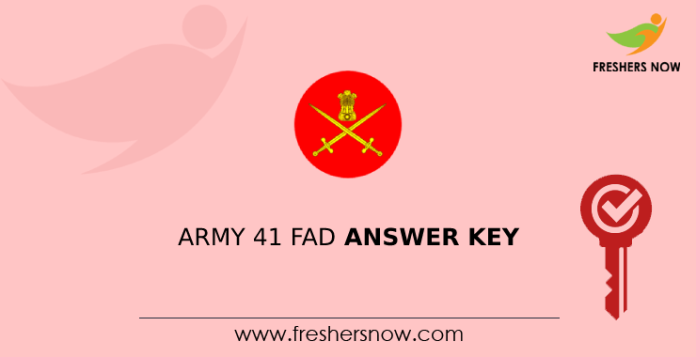 Army 41 FAD Answer Key