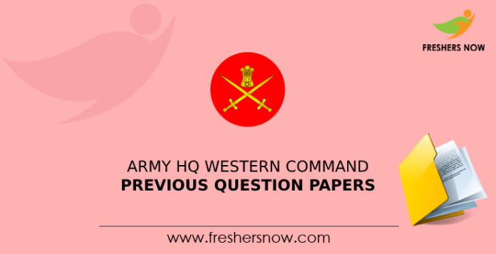 Army HQ Western Command Previous Question Papers