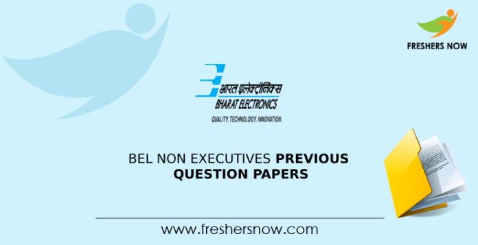 BEL Non Executives Previous Question Papers