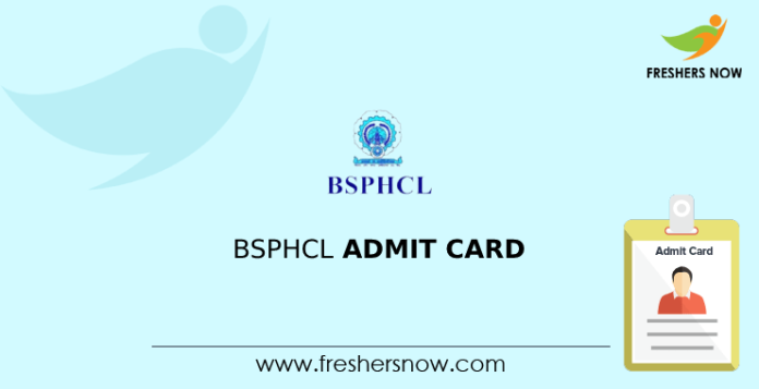 BSPHCL Admit Card