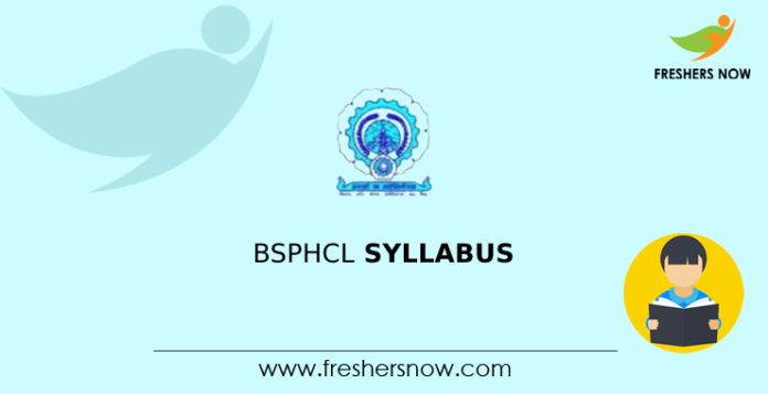 BSPHCL Syllabus