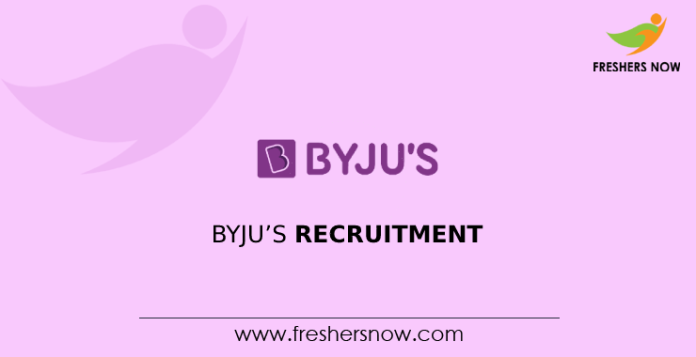 Byju’s Recruitment