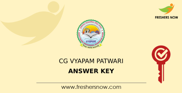 CG Vyapam Patwari Answer Key