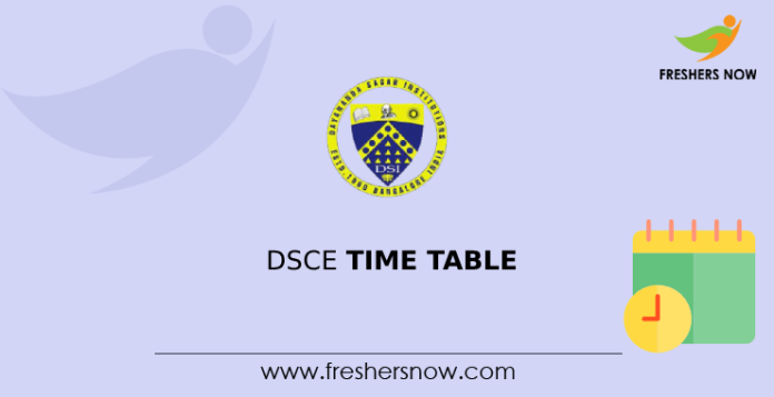 DSCE Time Table