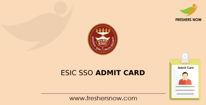 ESIC SSO Admit Card