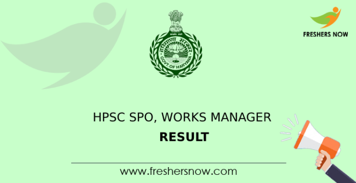 HPSC SPO, Works Manager Result