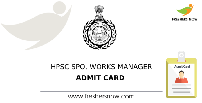 HPSC SPO, Works Manager admit card