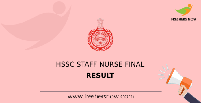 HSSC Staff Nurse Final Result
