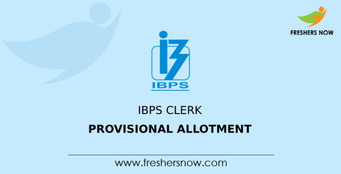IBPS Clerk Provisional Allotment