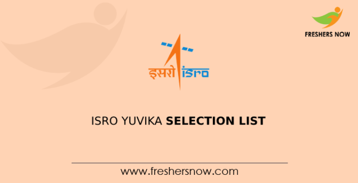ISRO Yuvika Selection List