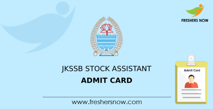 JKSSB Stock Assistant Admit Card