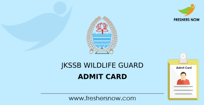 JKSSB Wildlife Guard Admit Card