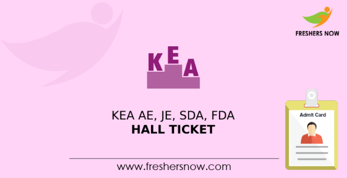 KEA AE, JE, SDA, FDA Hall Ticket