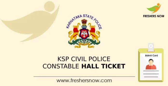 KSP Civil Police Constable Hall ticket