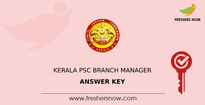 Kerala PSC Branch Manager Answer Key