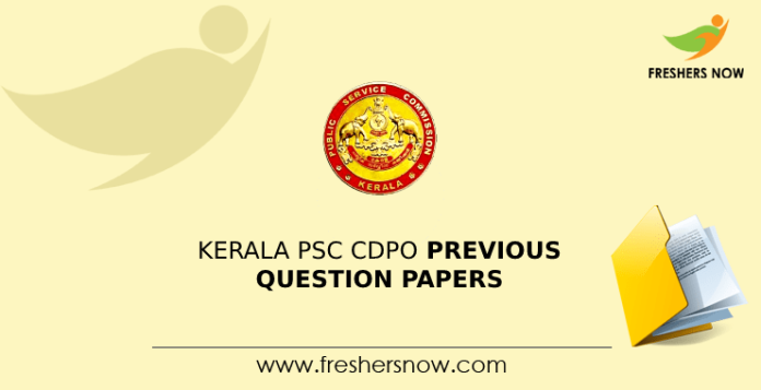 Kerala PSC CDPO Previous Question Papers