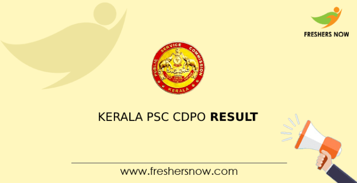 Kerala PSC CDPO Result