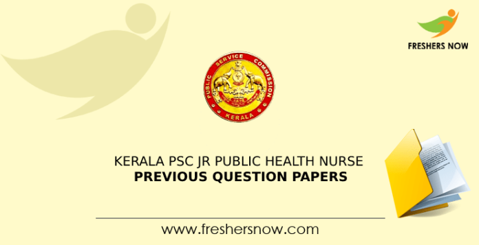 Kerala PSC Junior Public Health Nurse Previous Question Papers