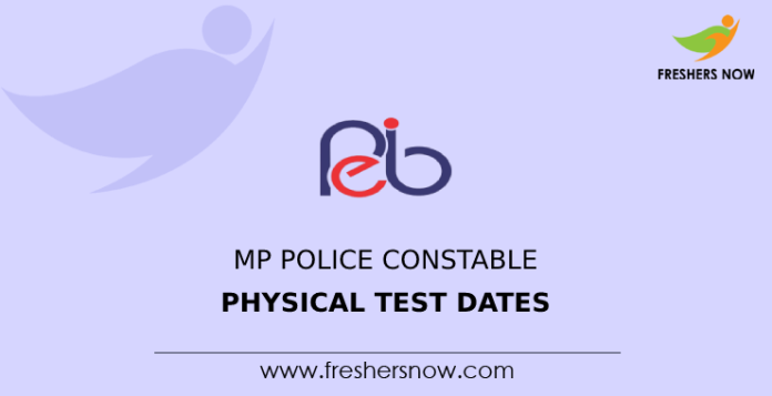 MP Police Constable Physical Test Dates
