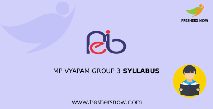 MP Vyapam Group 3 Syllabus