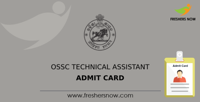 OSSC Technical Assistant Admit Card