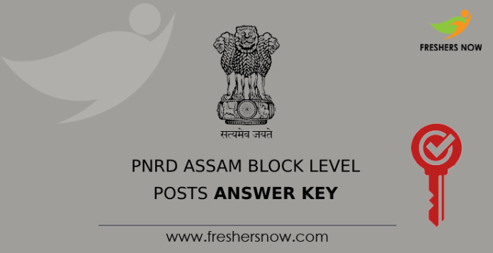 PNRD Assam Block Level Posts Answer Key