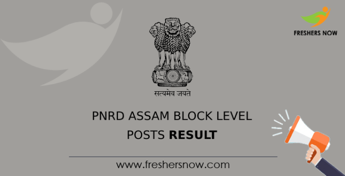 PNRD Assam Block Level Posts Result