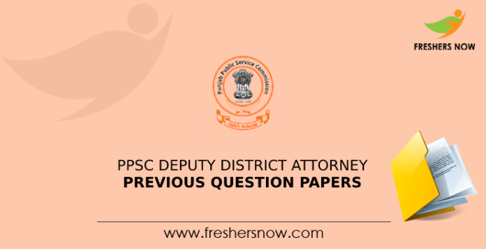 PPSC Deputy District Attorney Previous Question Papers