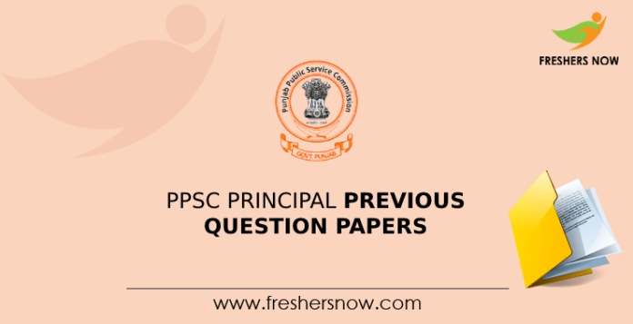 PPSC Principal Previous Question Papers