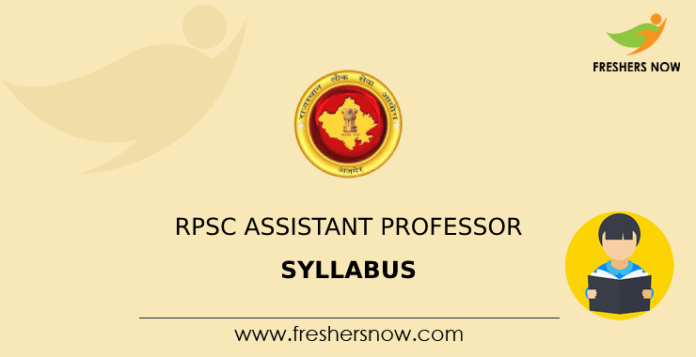 RPSC Assistant Professor Syllabus